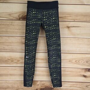 Under Armour Coldgear Compression Leggings Womens Size S Black Geometric Stretch
